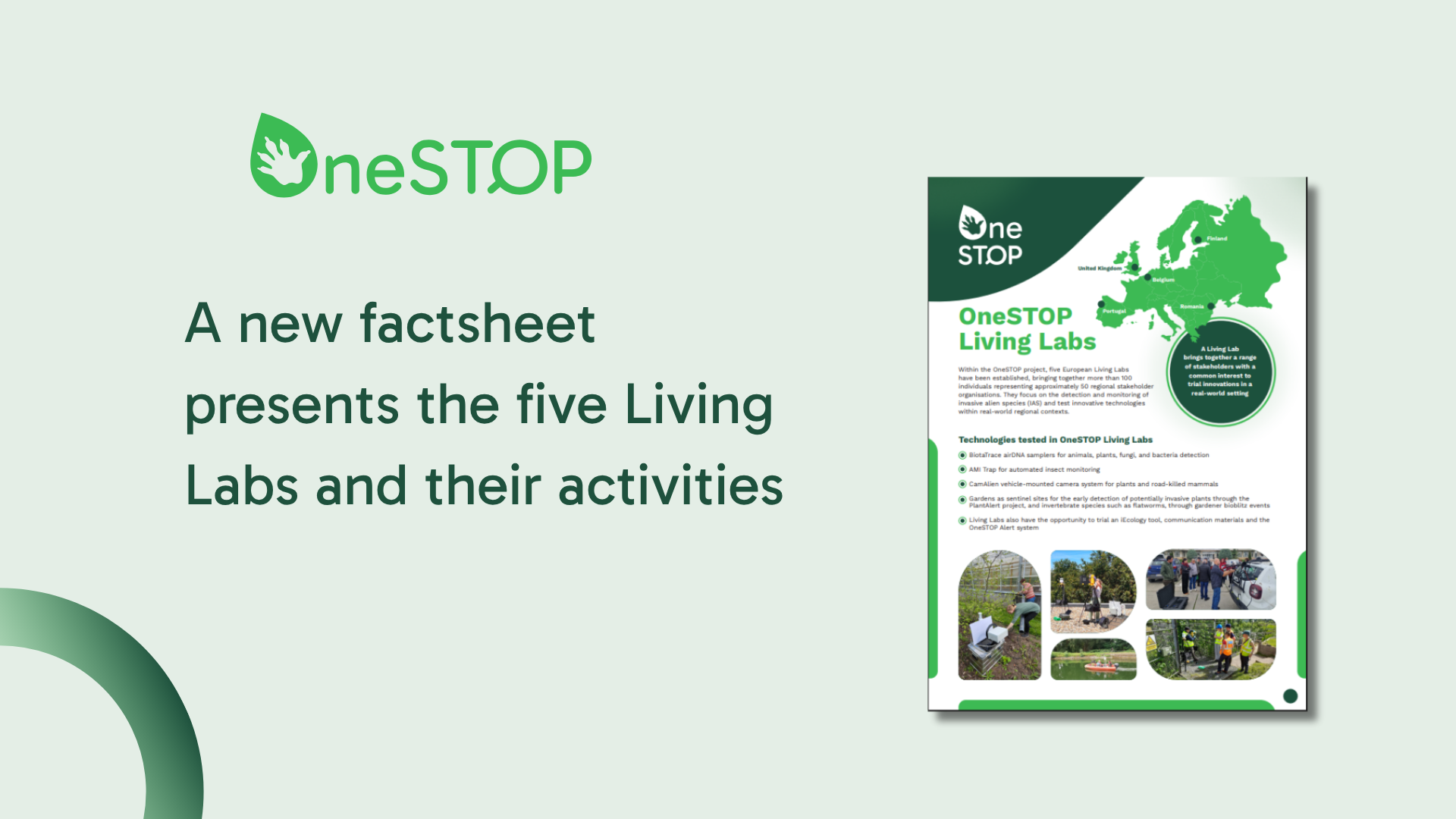 New factsheet shows how OneSTOP’s Living Labs test new technologies for detection of invasive species